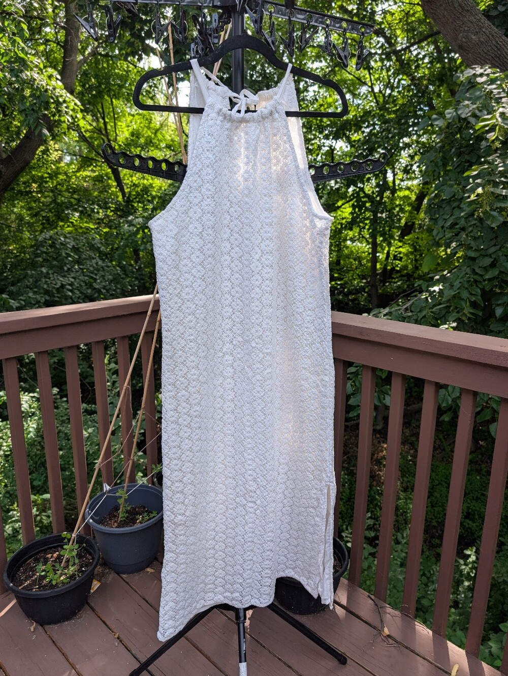 Elegant White Halter Dress